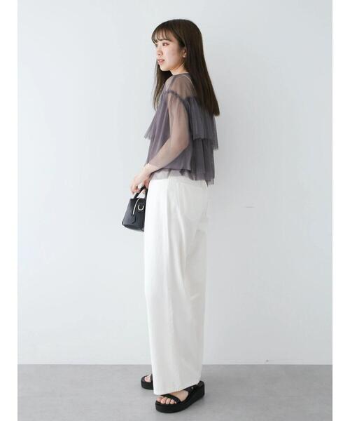 Sugar spoon（シュガースプーン）の「・SUGAR　SPOON　チュールティアードブラウス（シャツ/ブラウス・レディース・オフホワイト/グリーン系その他2/ブラック/チャコールグレー・FREE）」の16枚目の写真