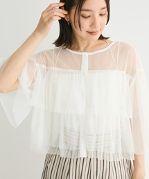 Sugar spoon | ・SUGAR　SPOON　チュールティアードブラウス(シャツ/ブラウス)