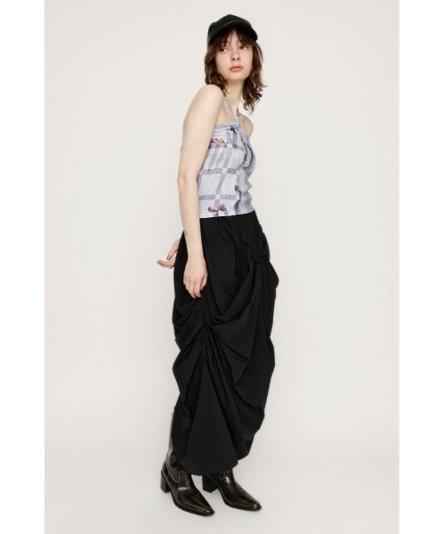 SLY（スライ）の「FLOWING DRAPE 3D SK フローイング ドレープ スリーディ スカート / セットアップ可（スカート・レディース・アイボリー/ブラック・1/2）」の18枚目の写真