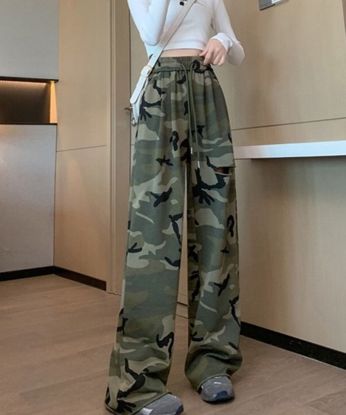 CANVAS+(キャンバスプラス)の「【CANVAS+】迷彩柄ミニ裏毛リラックスパンツ(その他パンツ・レディース・ピンク/カーキ・M)」の20枚目の写真