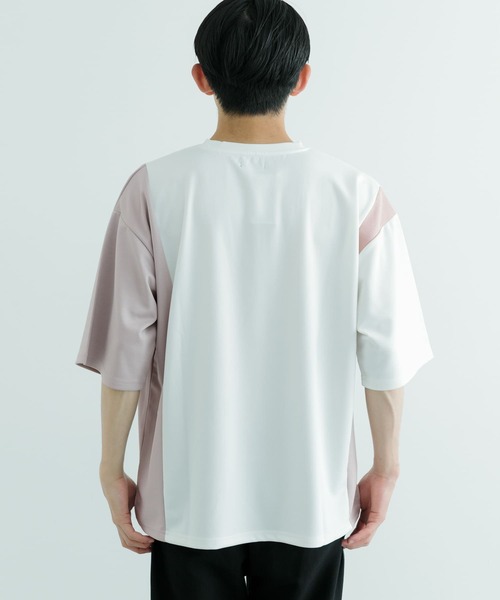 ITEMS URBANRESEARCH（アイテムズ アーバンリサーチ）の「フェイクスウェードドッキング半袖Tops（Tシャツ/カットソー・メンズ・ホワイト/ベージュ/チャコールグレー・LARGE/MEDIUM）」の19枚目の写真