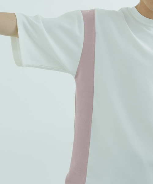 ITEMS URBANRESEARCH（アイテムズ アーバンリサーチ）の「フェイクスウェードドッキング半袖Tops（Tシャツ/カットソー・メンズ・ホワイト/ベージュ/チャコールグレー・LARGE/MEDIUM）」の21枚目の写真