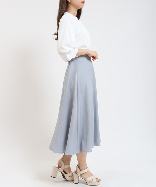 ASTORIA ODIER(アストリアオディール)の「ボリュームスリーブパール装飾ブラウス(シャツ/ブラウス・レディース・サックスブルー/ベージュ/ホワイト・MEDIUM)」の10枚目の写真