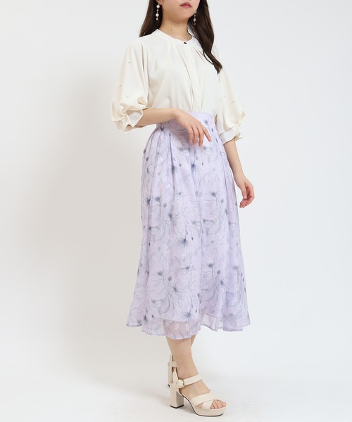 ASTORIA ODIER(アストリアオディール)の「ボリュームスリーブパール装飾ブラウス(シャツ/ブラウス・レディース・サックスブルー/ベージュ/ホワイト・MEDIUM)」の17枚目の写真