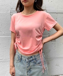 サイドシャーリングクロップドTシャツ