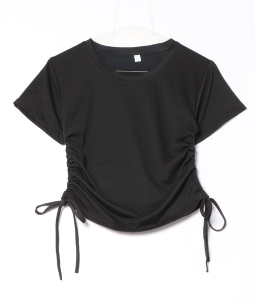 NANEA(ナネア)の「サイドシャーリングクロップドTシャツ(Tシャツ/カットソー・レディース・グレー/ピンク/ブラウン/ホワイト/ブラック・MEDIUM/LARGE/X-LARGE)」の12枚目の写真