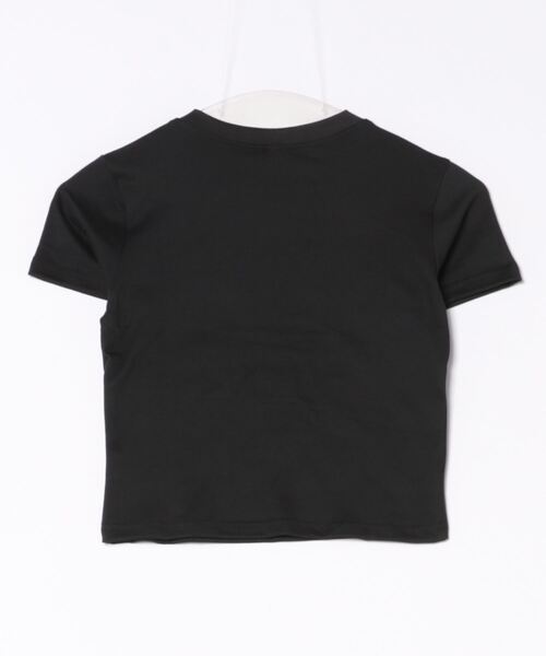 BARELY BLUE(ベアリーブルー)の「【 BARELY BLUE / ベアリーブルー 】 クロップド ミニ リボン ダイヤ Tシャツ / 半袖(Tシャツ/カットソー・レディース・ホワイト/ブラック・S/M/L)」の3枚目の写真