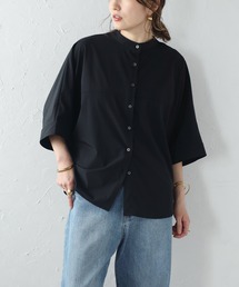 Bonjour Sagan（ボンジュールサガン）の「クールタッチ前後2WAYノーカラードルマンシャツ（シャツ/ブラウス）」