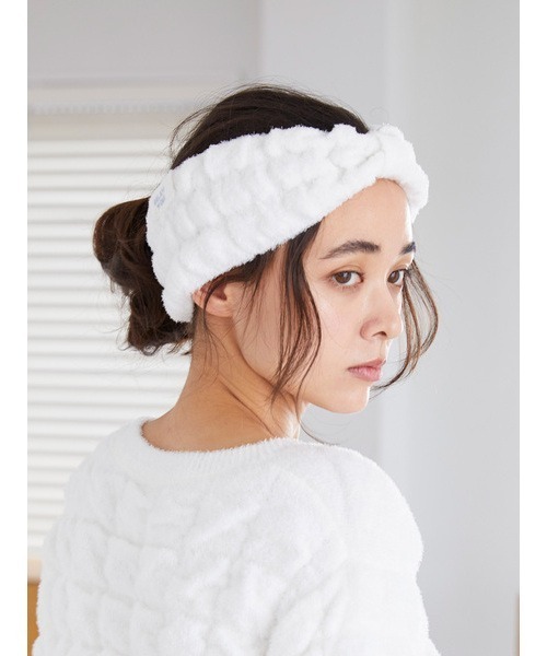 【美品】Gヘアバンド＿ホワイト NEW】ヘアバンド モアニシリー ズ #239d ホワイトジンジャーグリーン