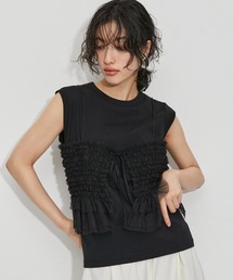 ADAM ET ROPE' | 【サステナブル】チュールキャミセットTEE(Tシャツ/カットソー)