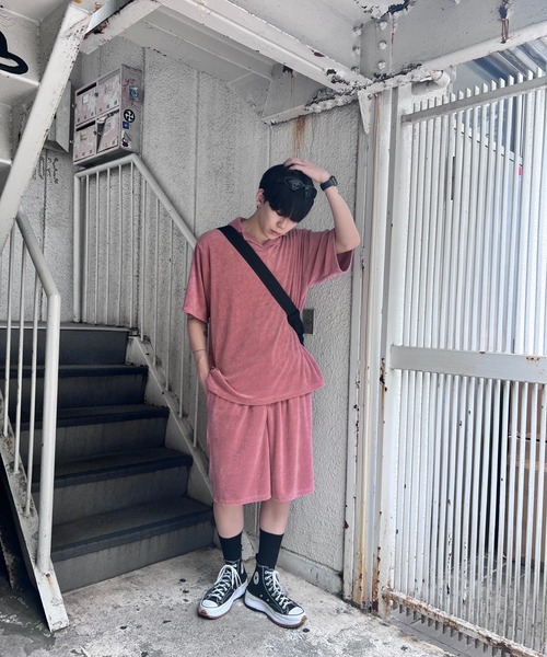 Figments（フィグメンツ）の「オーバーサイズテリートップ（ポロシャツ・レディース・ブラック/ピンク・FREE）」の10枚目の写真