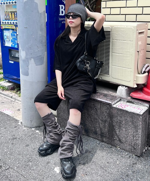 Figments（フィグメンツ）の「オーバーサイズテリートップ（ポロシャツ・レディース・ブラック/ピンク・FREE）」の20枚目の写真