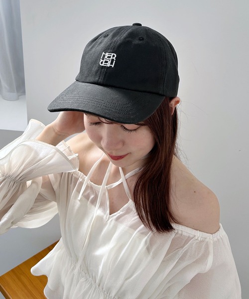 Heather（ヘザー）の「刺繍ロゴCAP　135027（キャップ・レディース・ブラック/チャコールグレー/ブラウン・ONE SIZE）」の4枚目の写真