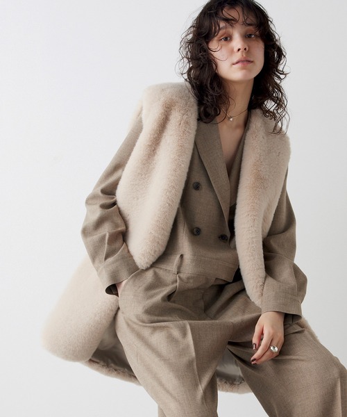 THE PAUSE（ザ ポーズ）の「【THE PAUSE】エコファーVネックジレ