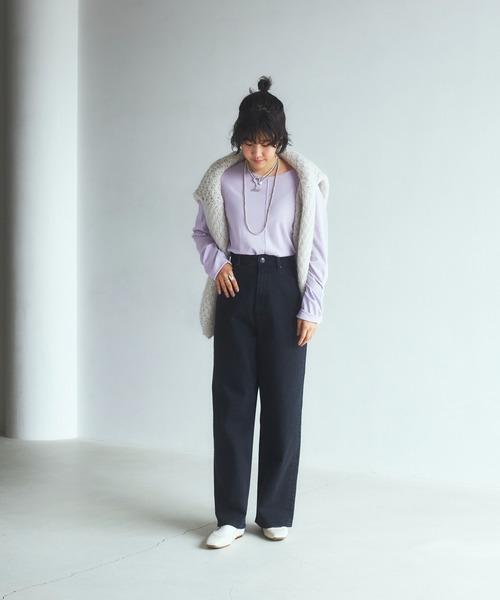 YANUK(ヤヌーク)の「ルーズストレート"JOAN"(デニムパンツ・レディース・ブラック・22inch/23inch/24inch/26inch/27inch/21inch/25inch)」の12枚目の写真