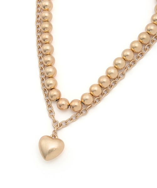 VIS（ビス）の「ボリュームチェーンハートネックレス（ネックレス・レディース・ゴールド/シルバー・FREE）」の9枚目の写真