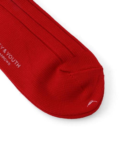 BEAUTY&YOUTH UNITED ARROWS（ビューティーアンドユースユナイテッドアローズ）の「BY シルケット リブソックス ◆（ソックス/靴下・メンズ・ホワイト/ブラック/レッド/ネイビー/その他1・フリー）」の7枚目の写真