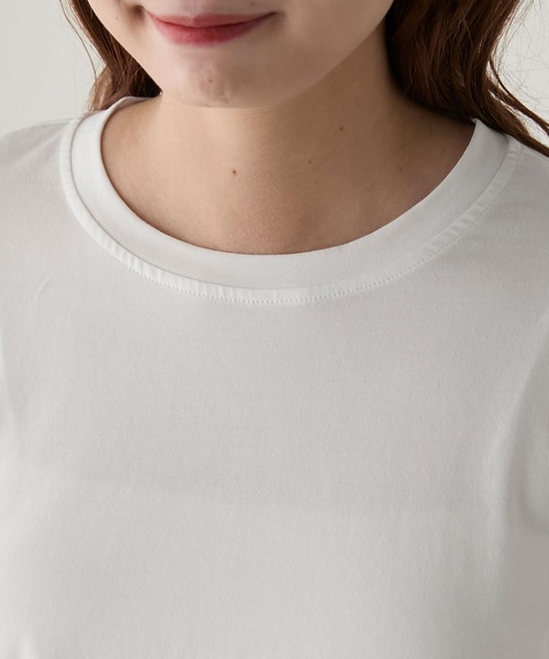 BONLECILL(ボンルシール)の「パールペプラムロンTEE(Tシャツ/カットソー・レディース・ブラック/オフホワイト・FREE)」の4枚目の写真