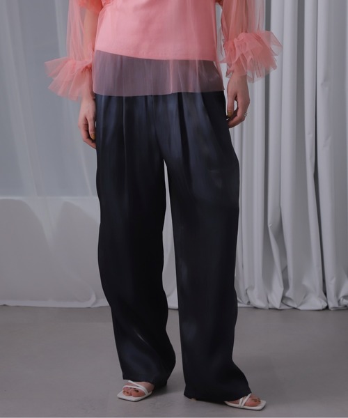 【セール】(CREOLME)エアメタルサテンパンツ(その他パンツ)|CREOLME(クレオルム)