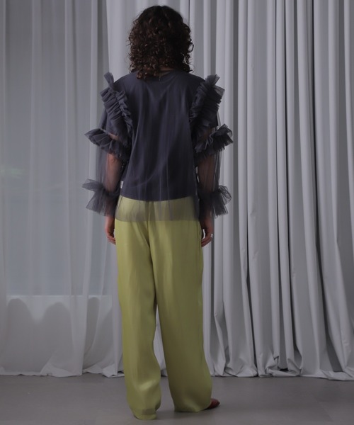 CREOLME（クレオルム）の「(CREOLME)エアメタルサテンパンツ（その他パンツ・レディース・イエロー/ピンク/ネイビー・FREE）」の12枚目の写真