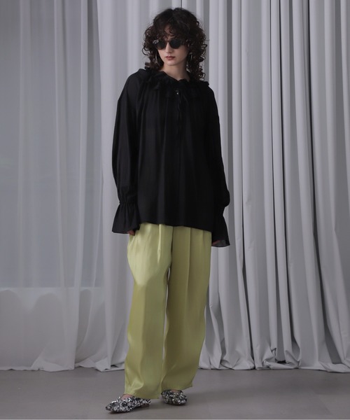 CREOLME（クレオルム）の「(CREOLME)エアメタルサテンパンツ（その他パンツ・レディース・イエロー/ピンク/ネイビー・FREE）」の16枚目の写真