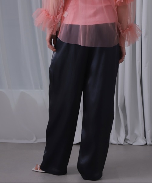 CREOLME（クレオルム）の「(CREOLME)エアメタルサテンパンツ（その他パンツ・レディース・イエロー/ピンク/ネイビー・FREE）」の9枚目の写真