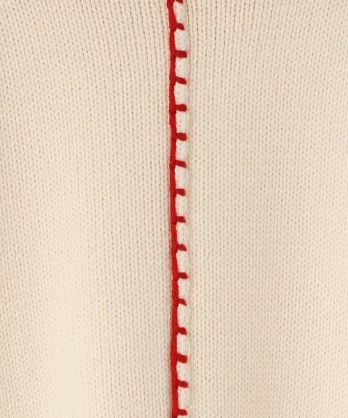 LOWRYS FARM（ローリーズファーム）の「ハイショクステッチプルオーバー　143654（ニット/セーター・キッズ・アイボリー/ブラック/チャコールグレー/オレンジ・110cm/120cm/130cm/140cm/150cm）」の21枚目の写真