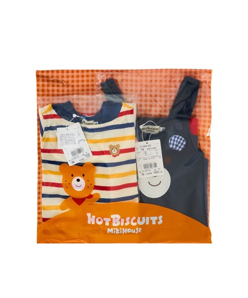 HOT BISCUITS(ホットビスケッツ)の「【ベビーウェアパック】オーバーオールセット(サロペット/オーバーオール・キッズ・ネイビー/レッド・80cm/70cm)」の11枚目の写真