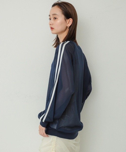 SENSE OF PLACE by URBAN RESEARCH（センスオブプレイスバイアーバンリサーチ）の「メッシュゲーミングトップ（Tシャツ/カットソー・レディース・ライトブルー/ネイビー/オフホワイト・ONE）」の21枚目の写真