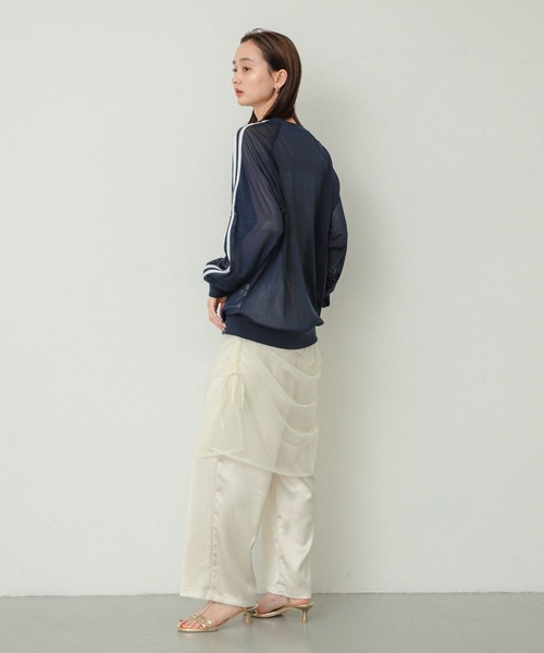 SENSE OF PLACE by URBAN RESEARCH（センスオブプレイスバイアーバンリサーチ）の「メッシュゲーミングトップ（Tシャツ/カットソー・レディース・ライトブルー/ネイビー/オフホワイト・ONE）」の8枚目の写真