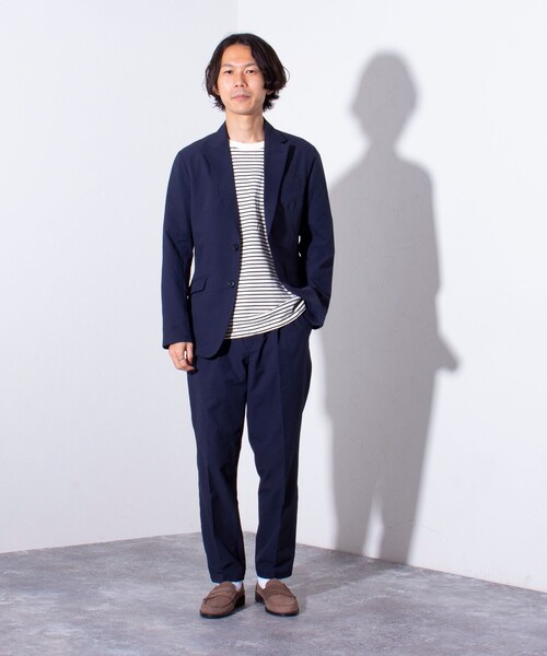 GLOSTER（グロスター）の「【GLOSTER/グロスター】AUTUMN サッカー イージースラックスパンツ ストレッチ/防シワ（スラックス・メンズ・ブラック/ネイビー/モカ・L/M/S）」の9枚目の写真