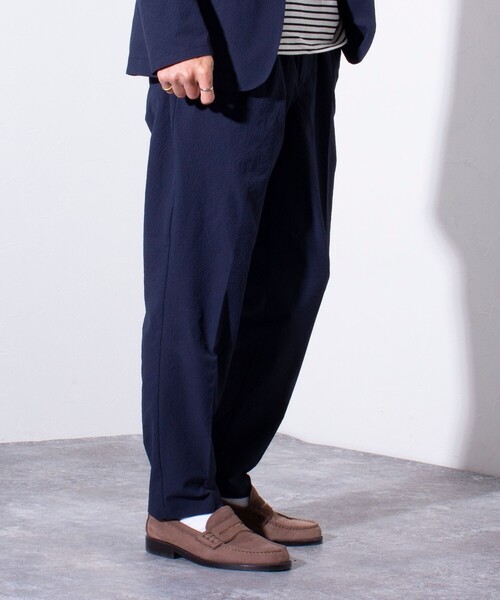 GLOSTER（グロスター）の「【GLOSTER/グロスター】AUTUMN サッカー イージースラックスパンツ ストレッチ/防シワ（スラックス・メンズ・ブラック/ネイビー/モカ・L/M/S）」の14枚目の写真