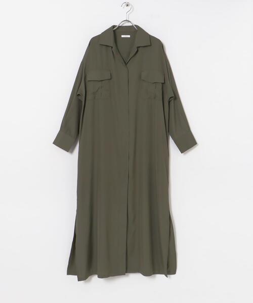 ITEMS URBANRESEARCH（アイテムズ アーバンリサーチ）の「カイキンシャツワンピース（ワンピース・レディース・ブラウン/ブラック/カーキ・FREE）」の11枚目の写真