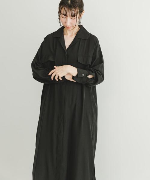 ITEMS URBANRESEARCH（アイテムズ アーバンリサーチ）の「カイキンシャツワンピース（ワンピース・レディース・ブラウン/ブラック/カーキ・FREE）」の13枚目の写真