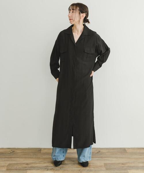 ITEMS URBANRESEARCH（アイテムズ アーバンリサーチ）の「カイキンシャツワンピース（ワンピース・レディース・ブラウン/ブラック/カーキ・FREE）」の14枚目の写真
