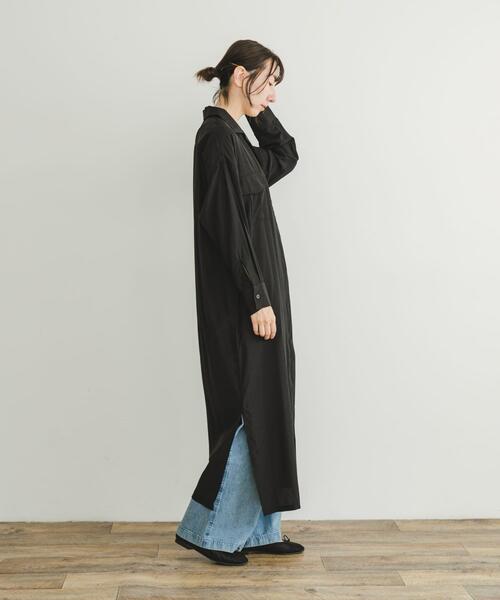 ITEMS URBANRESEARCH（アイテムズ アーバンリサーチ）の「カイキンシャツワンピース（ワンピース・レディース・ブラウン/ブラック/カーキ・FREE）」の16枚目の写真