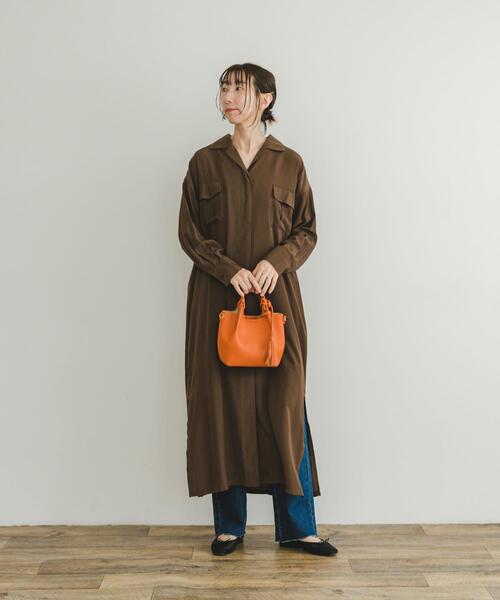 ITEMS URBANRESEARCH（アイテムズ アーバンリサーチ）の「カイキンシャツワンピース（ワンピース・レディース・ブラウン/ブラック/カーキ・FREE）」の19枚目の写真
