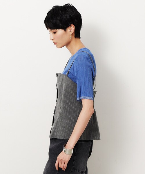 OPAQUE.CLIP（オペークドットクリップ）の「◆《VERY掲載》2WAYキャミビスチェ【洗濯機洗い可】（タンクトップ・レディース・グレー系2/ブラック・40/38）」の12枚目の写真