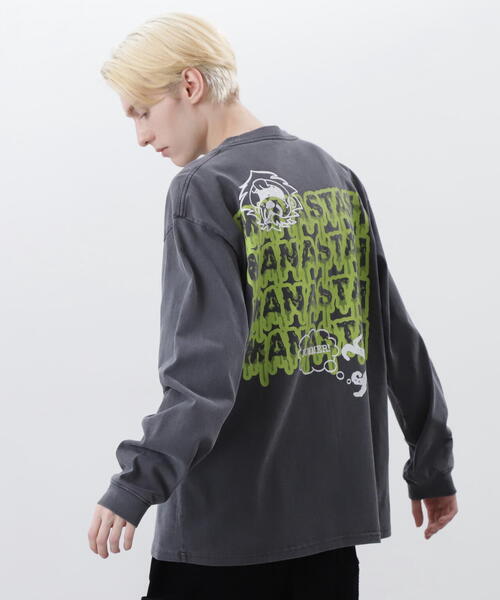MANASTASH(マナスタッシュ)の「MANASTASH/マナスタッシュ/PUMICE L/S TEE MUSHROOM(Tシャツ/カットソー・メンズ・ブラック/ホワイト/その他・M/S/XL/L)」の1枚目の写真