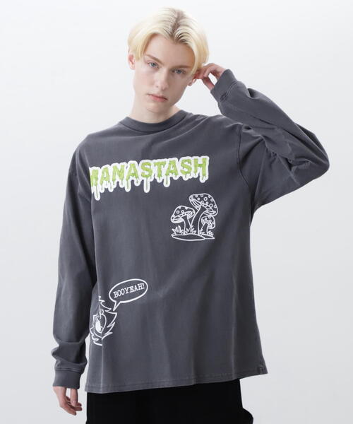 MANASTASH(マナスタッシュ)の「MANASTASH/マナスタッシュ/PUMICE L/S TEE MUSHROOM(Tシャツ/カットソー・メンズ・ブラック/ホワイト/その他・M/S/XL/L)」の7枚目の写真