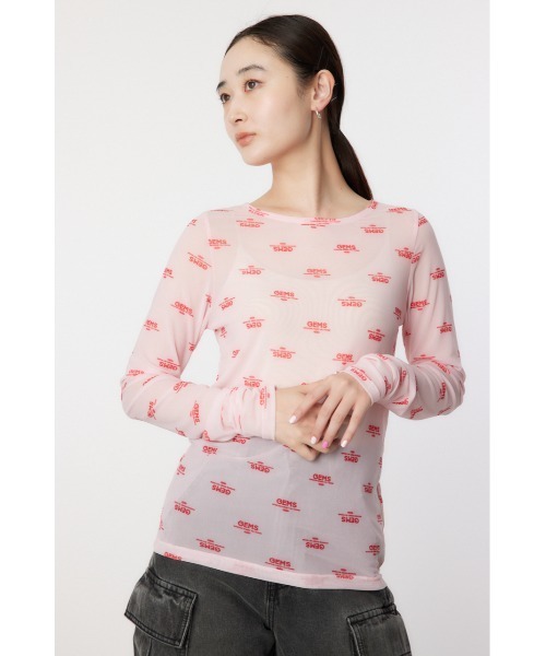 RODEO CROWNS WIDE BOWL(ロデオクラウンズワイドボウル)の「シアーロゴパターントップス(その他トップス・レディース・その他4/ピンク系その他/ブルー系その他2・FREE)」の3枚目の写真