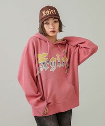 X-girl | GRADIENT LOGO JACQUARD KNIT HOODIE(ニット/セーター)