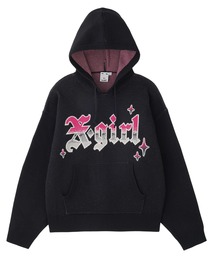 X-girl | GRADIENT LOGO JACQUARD KNIT HOODIE(ニット/セーター)