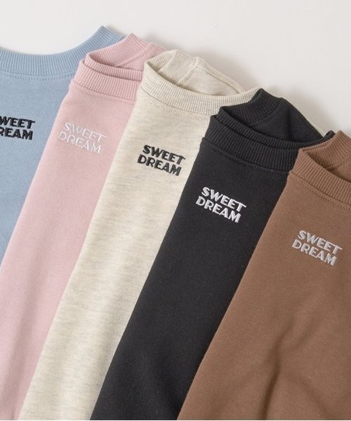 Lycee mine(リセマイン)の「【毛玉バイバイ裏毛】【どちらが前でもOK!】フリルスウェット(スウェット・キッズ・ブルーグレー/ライトピンク/ブラック/オートミール/モカ・100cm/110cm/120cm/130cm/140cm/150cm)」の12枚目の写真