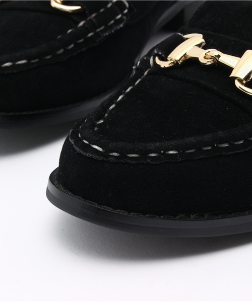 OUTLET（アウトレット）の「【who's who Chico】スエードビットローファー（ローファー・レディース・ネイビー/ブラック・MEDIUM/SMALL）」の8枚目の写真
