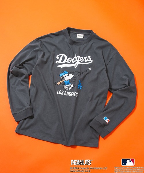 PEANUTS(ピーナッツ)の「【MLB ×PEANUTS】オリジナルデザイン Tシャツ ヤンキース ドジャース メッツ ドロップショルダー ビッグシルエット ユニセックス(Tシャツ/カットソー・メンズ・ブルー系その他2/グリーン系その他3/ベージュ系その他3/ホワイト系その他2/ベージュ系その他/グレー系その他/ホワイト系その他・X-LARGE/LARGE/MEDIUM/SMALL)」の3枚目の写真