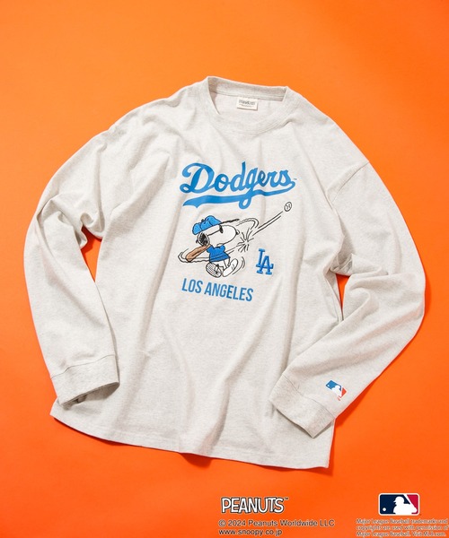 PEANUTS(ピーナッツ)の「【MLB ×PEANUTS】オリジナルデザイン Tシャツ ヤンキース ドジャース メッツ ドロップショルダー ビッグシルエット ユニセックス(Tシャツ/カットソー・メンズ・ブルー系その他2/グリーン系その他3/ベージュ系その他3/ホワイト系その他2/ベージュ系その他/グレー系その他/ホワイト系その他・X-LARGE/LARGE/MEDIUM/SMALL)」の4枚目の写真