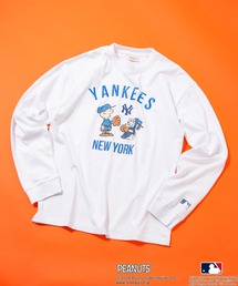【MLB ×PEANUTS】オリジナルデザイン Tシャツ ヤンキース ドジャース メッツ ドロップショルダー ビッグシルエット ユニセックス