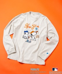 【MLB ×PEANUTS】オリジナルデザイン Tシャツ ヤンキース ドジャース メッツ ドロップショルダー ビッグシルエット ユニセックス