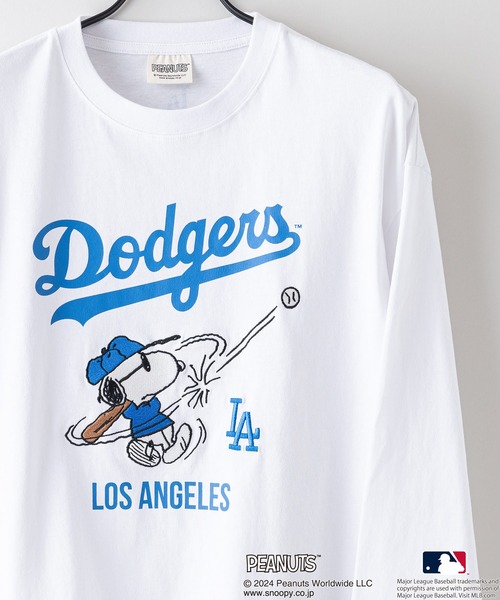 PEANUTS(ピーナッツ)の「【MLB ×PEANUTS】オリジナルデザイン Tシャツ ヤンキース ドジャース メッツ ドロップショルダー ビッグシルエット ユニセックス(Tシャツ/カットソー・メンズ・ブルー系その他2/グリーン系その他3/ベージュ系その他3/ホワイト系その他2/ベージュ系その他/グレー系その他/ホワイト系その他・X-LARGE/LARGE/MEDIUM/SMALL)」の10枚目の写真